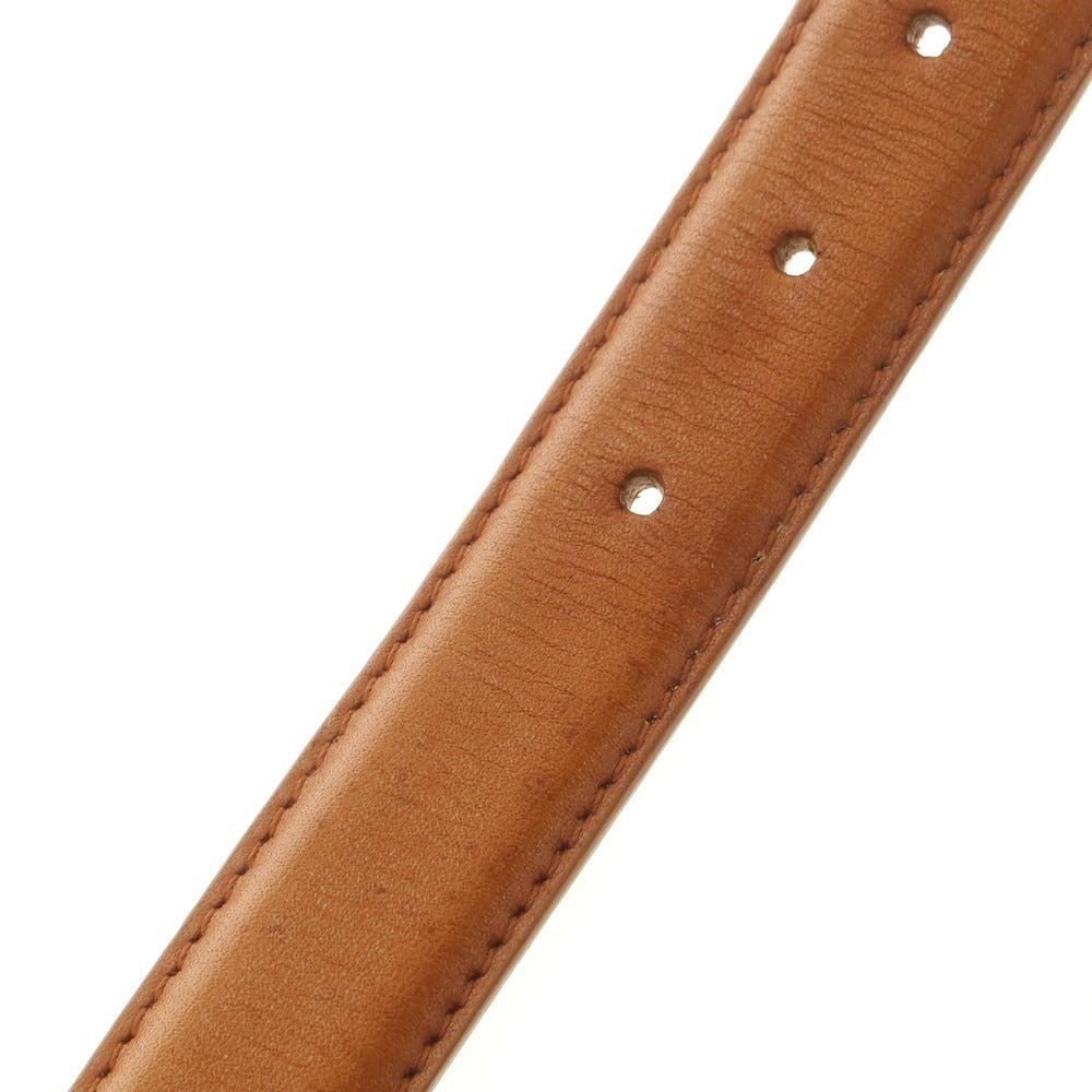 【中古】トゥモローランド TOMORROWLAND レザー ベルト ライトブラウンxシルバー【 34-86 】【 状態ランクC 】【 メンズ 】