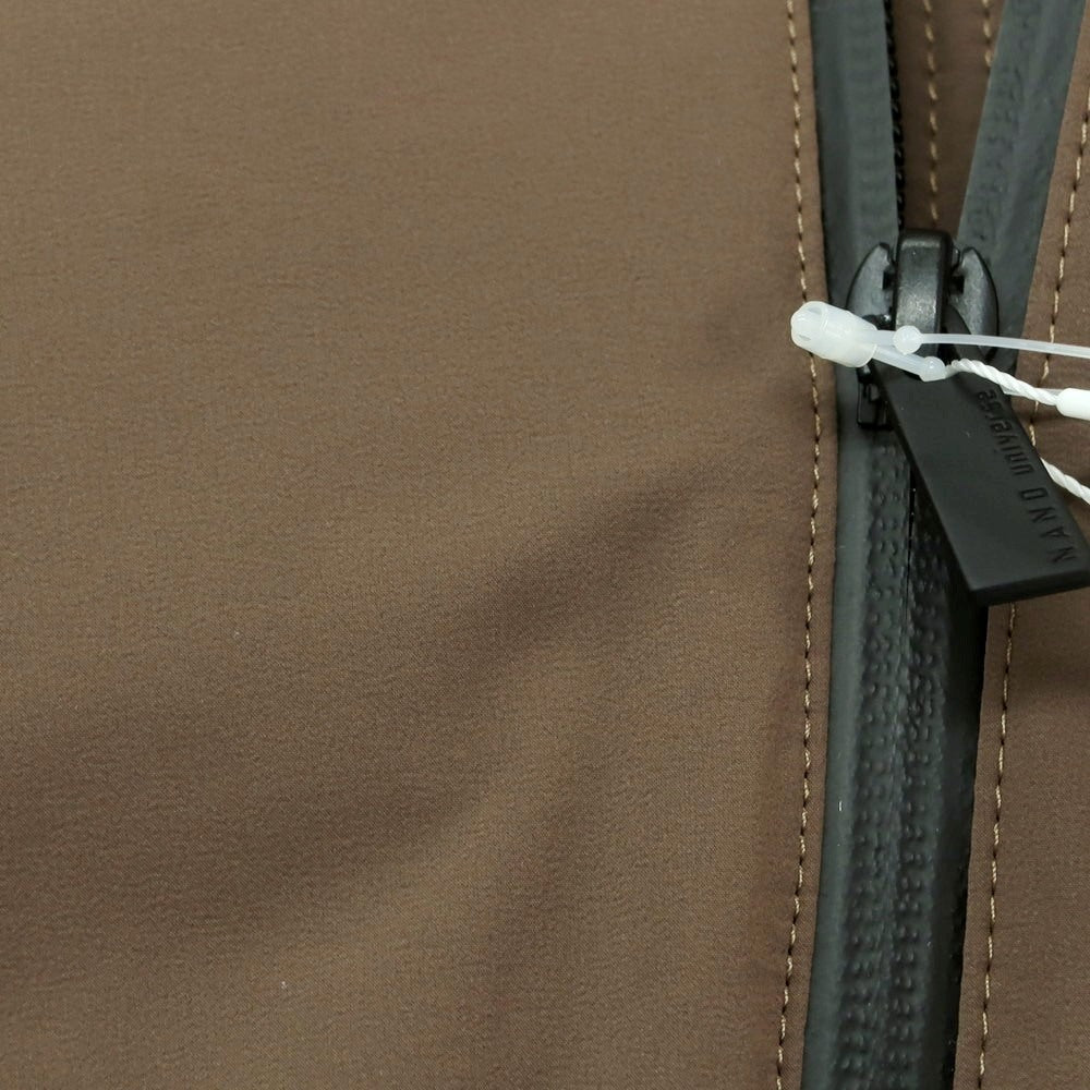 【中古】【未使用】ナノユニバース nano universe ナイロンポリウレタン 西川ダウン スポーティー フーデッド ダウンジャケット モカ【 L 】【 状態ランクS 】【 メンズ 】