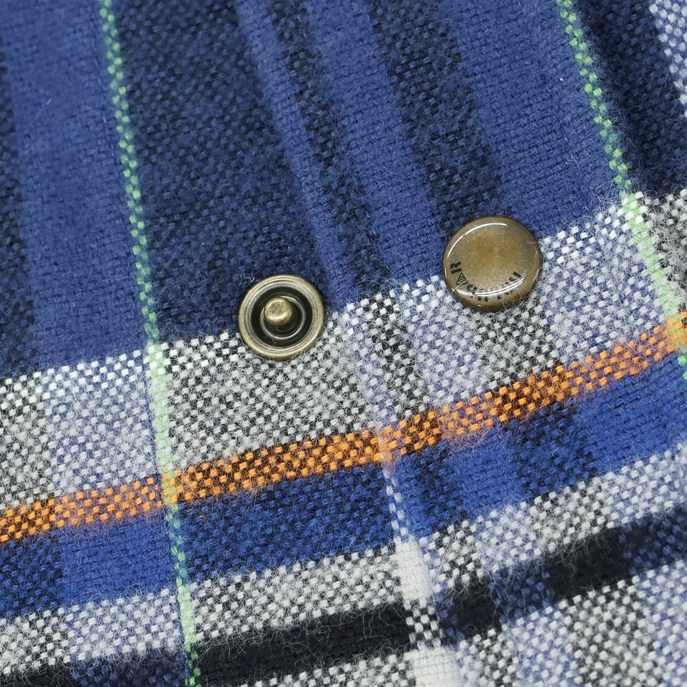 【中古】ホルバーマウンテニアリング Holubar Mountaineering コットン チェック ウエスタンシャツ ネイビーxライトグレー【 L 】【 状態ランクA 】【 メンズ 】