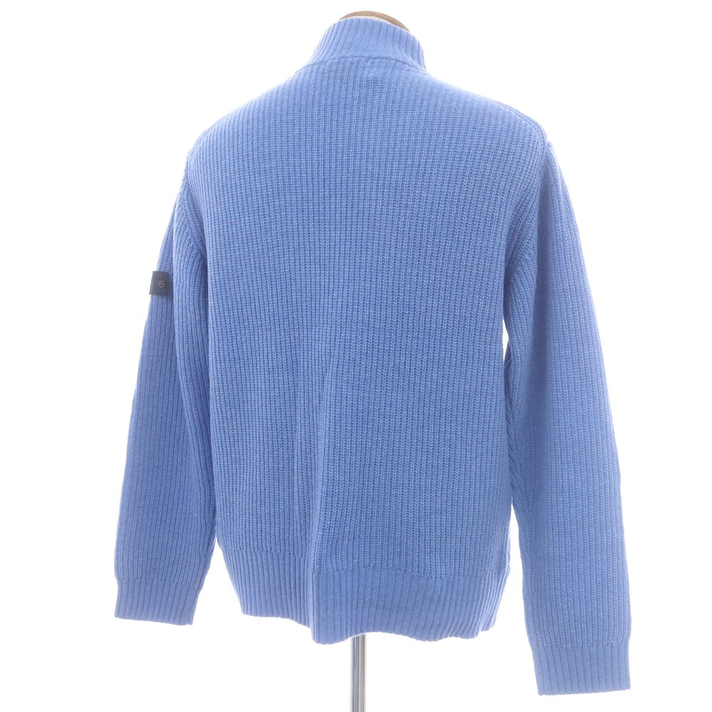 【中古】ジーステージ g-stage ウールナイロン ハイネック プルオーバーニット ライトブルー【 50 】【 状態ランクA 】【 メンズ 】