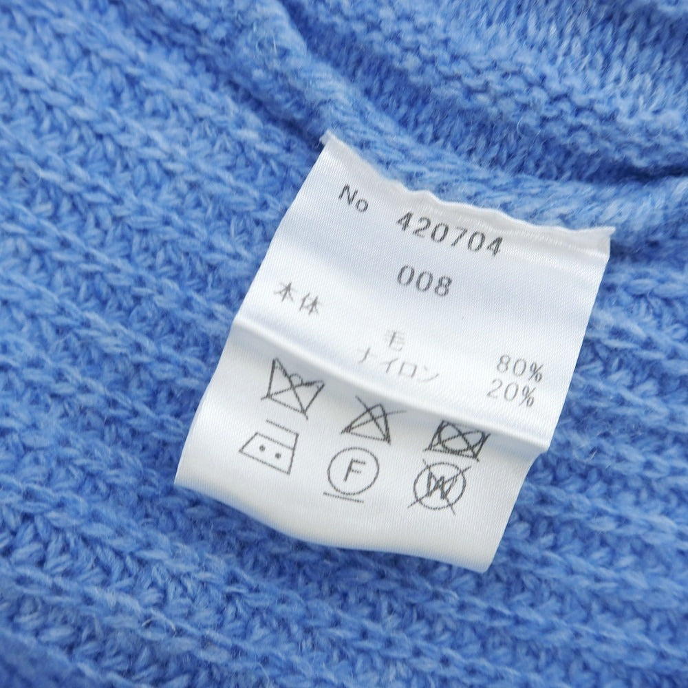 【中古】ジーステージ g-stage ウールナイロン ハイネック プルオーバーニット ライトブルー【 50 】【 状態ランクA 】【 メンズ 】