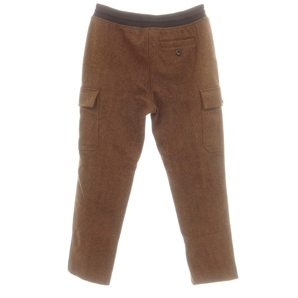 【中古】バナナリパブリック Banana Republic ウールポリエステル ヘリンボーン カーゴイージーパンツ ブラウンxブラック【 L 】【 状態ランクA 】【 メンズ 】