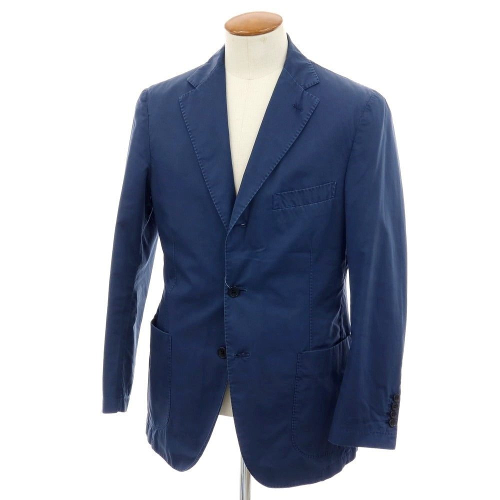 【中古】ベルベスト Belvest コットン テーラードジャケット ブルーネイビー【サイズ48】【 状態ランクC 】【 メンズ 】