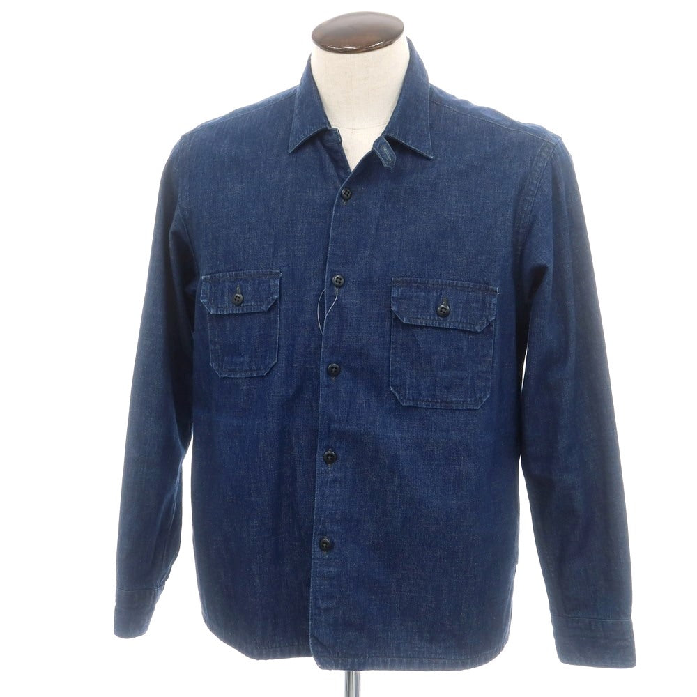 【中古】ウールリッチ WOOLRICH コットン系 デニム カジュアルシャツ ネイビー【 表記なし(L位) 】【 状態ランクB 】【 メンズ 】