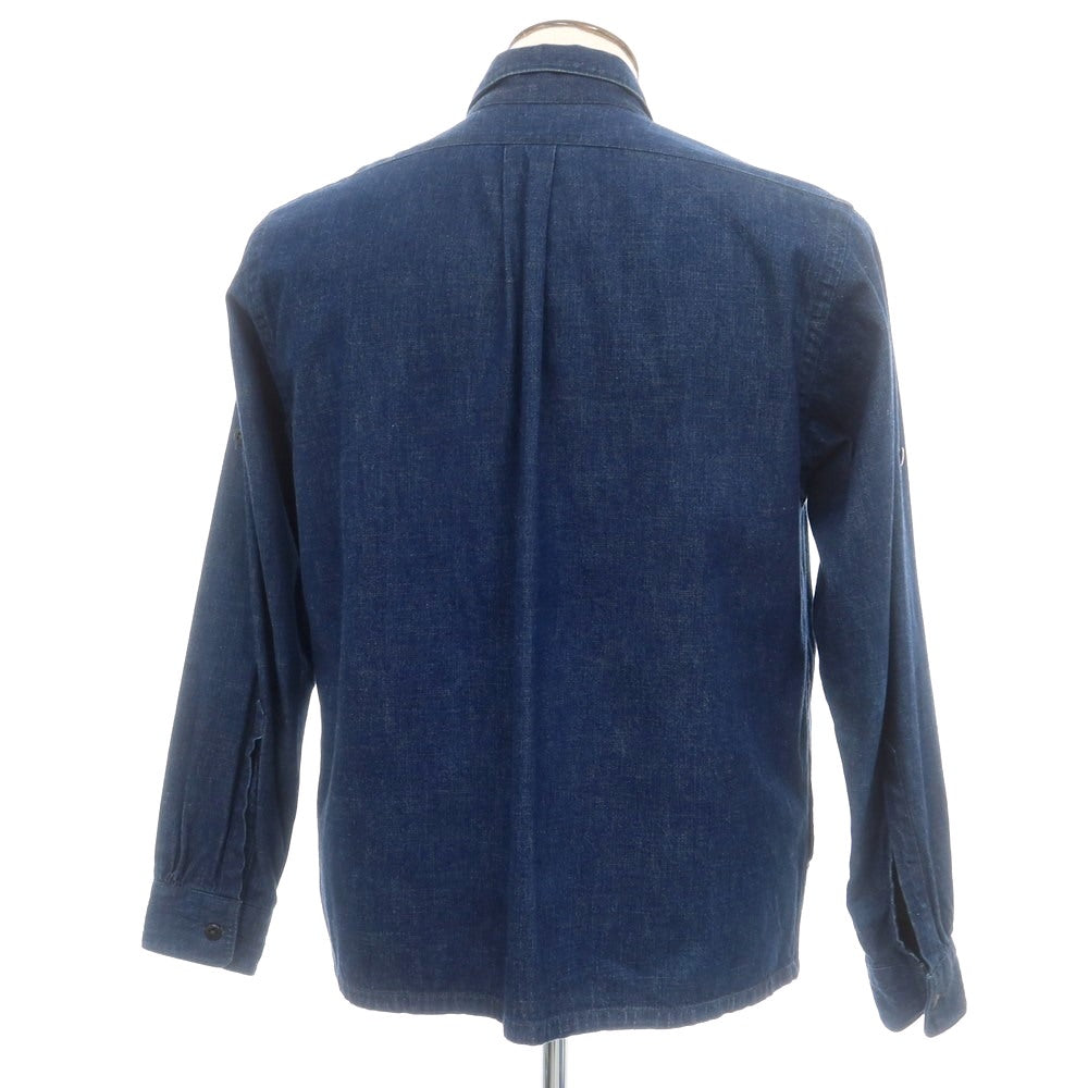 【中古】ウールリッチ WOOLRICH コットン系 デニム カジュアルシャツ ネイビー【 表記なし(L位) 】【 状態ランクB 】【 メンズ 】