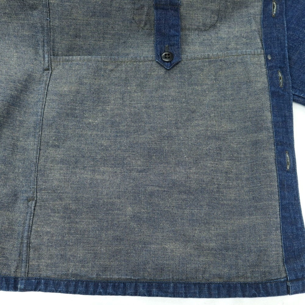 【中古】ウールリッチ WOOLRICH コットン系 デニム カジュアルシャツ ネイビー【 表記なし(L位) 】【 状態ランクB 】【 メンズ 】