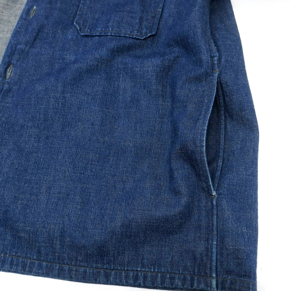 【中古】ウールリッチ WOOLRICH コットン系 デニム カジュアルシャツ ネイビー【 表記なし(L位) 】【 状態ランクB 】【 メンズ 】