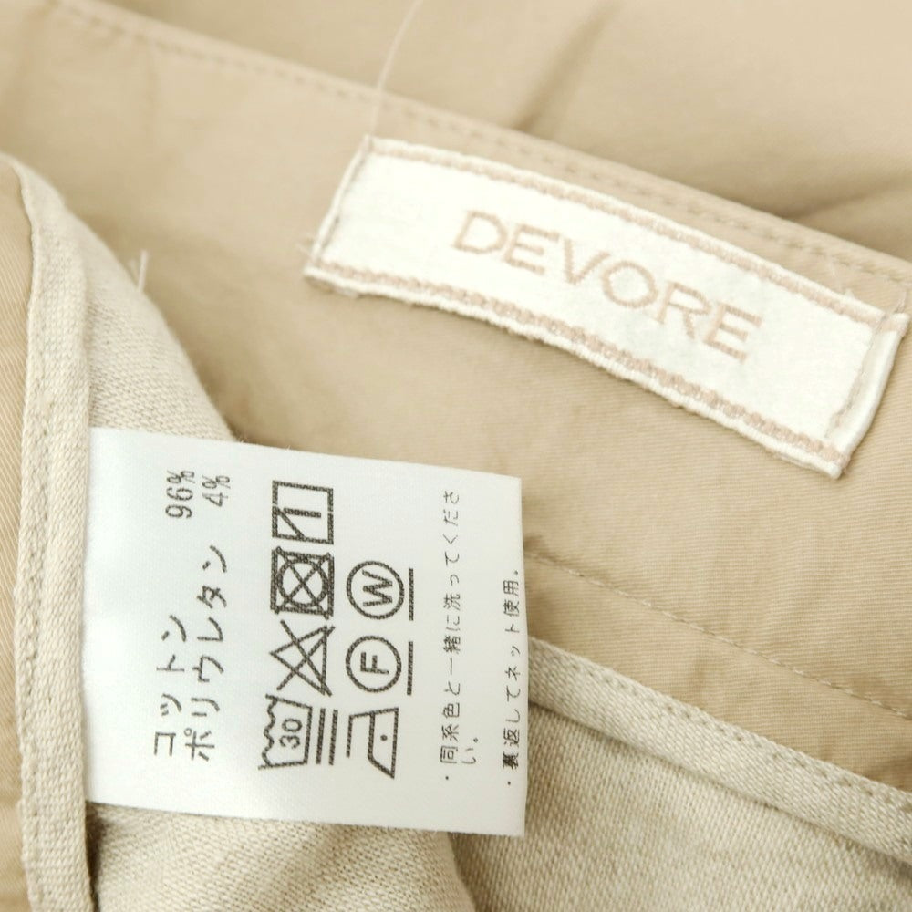 【中古】デヴォレ インチピット DEVORE Incipit ストレッチ コットン イージースラックスパンツ ベージュ【サイズ48】【 状態ランクB 】【 メンズ 】