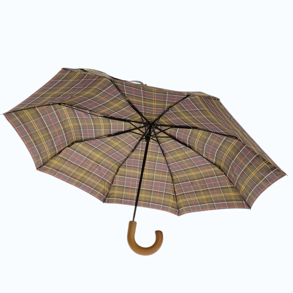【中古】バブアー Barbour チェック 折り畳み傘 オリーブ【 状態ランクD 】【 メンズ 】
