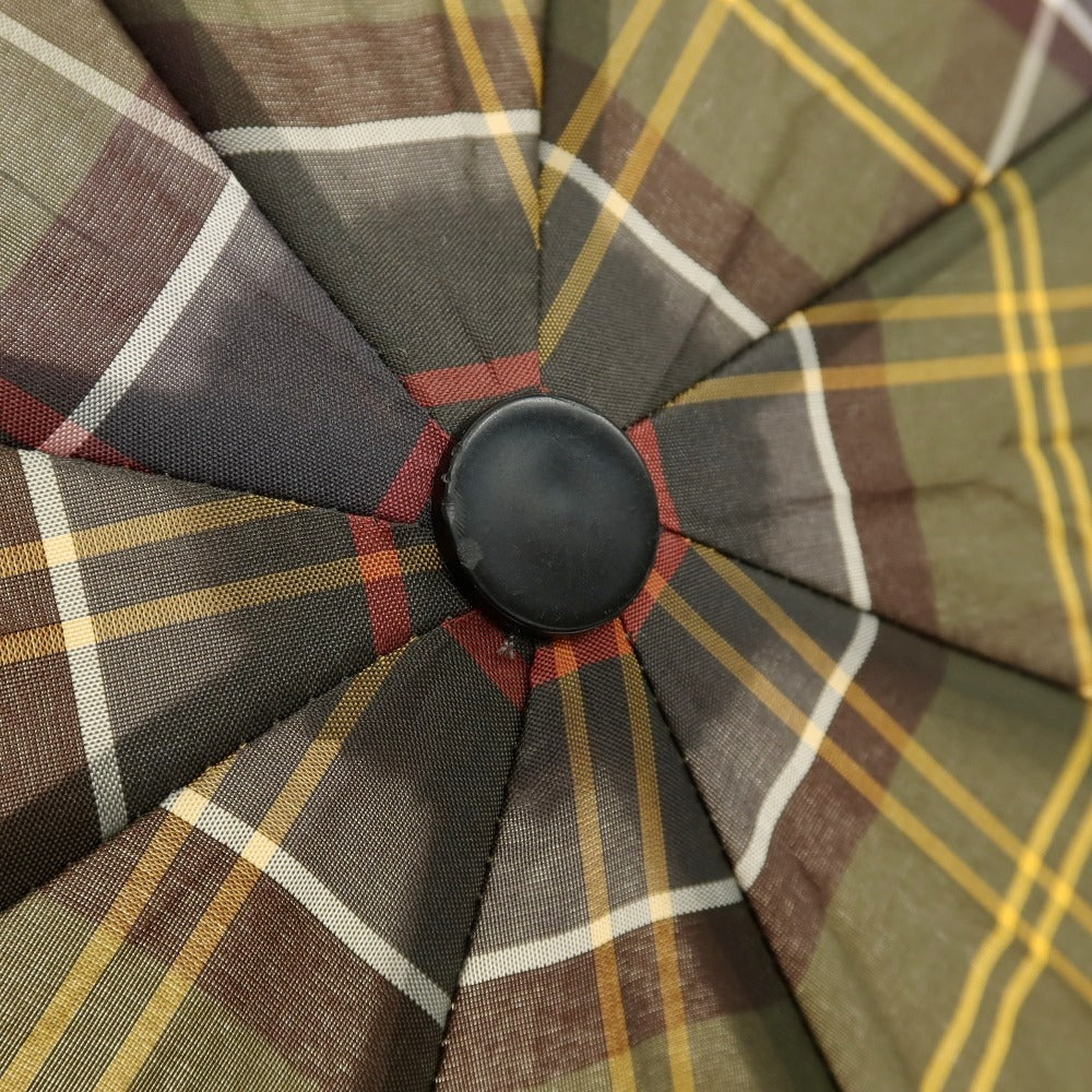 【中古】バブアー Barbour チェック 折り畳み傘 オリーブ【 状態ランクD 】【 メンズ 】