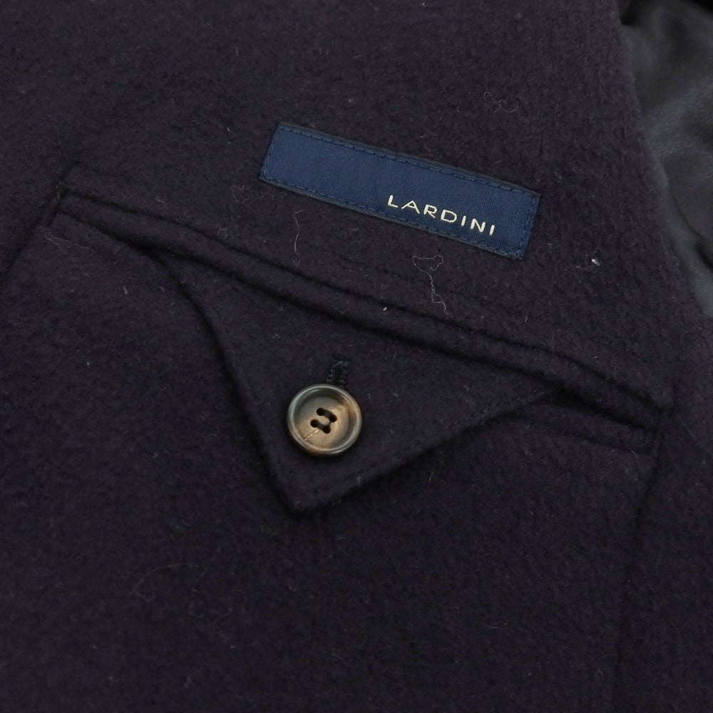 【中古】ラルディーニ LARDINI ウール ダブルブレストコート ダークパープルネイビー【 42 】【 状態ランクC 】【 メンズ 】