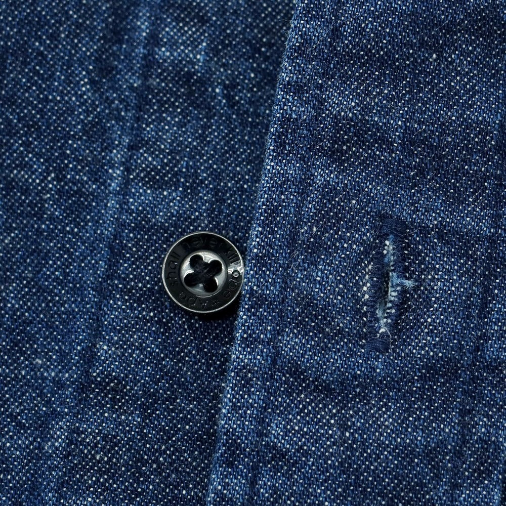 【中古】アベイシングエイプ A BATHING APE コットン デニム ボタンダウン カジュアルシャツ ネイビー【 M 】【 状態ランクB 】【 メンズ 】