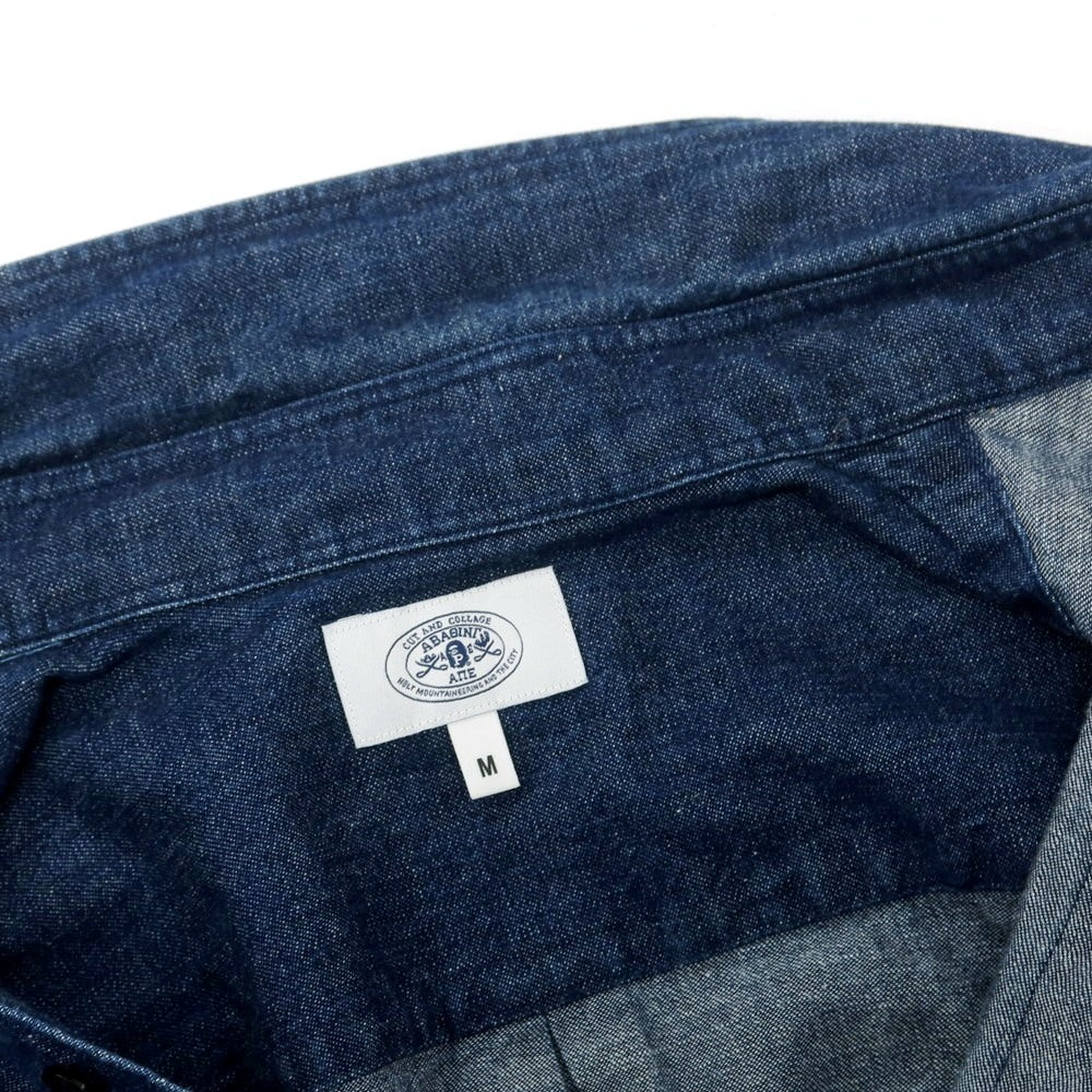 【中古】アベイシングエイプ A BATHING APE コットン デニム ボタンダウン カジュアルシャツ ネイビー【 M 】【 状態ランクB 】【 メンズ 】