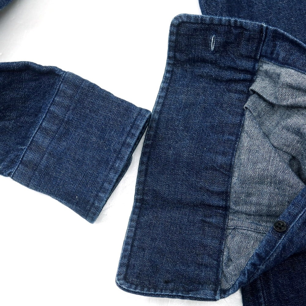 【中古】アベイシングエイプ A BATHING APE コットン デニム ボタンダウン カジュアルシャツ ネイビー【 M 】【 状態ランクB 】【 メンズ 】