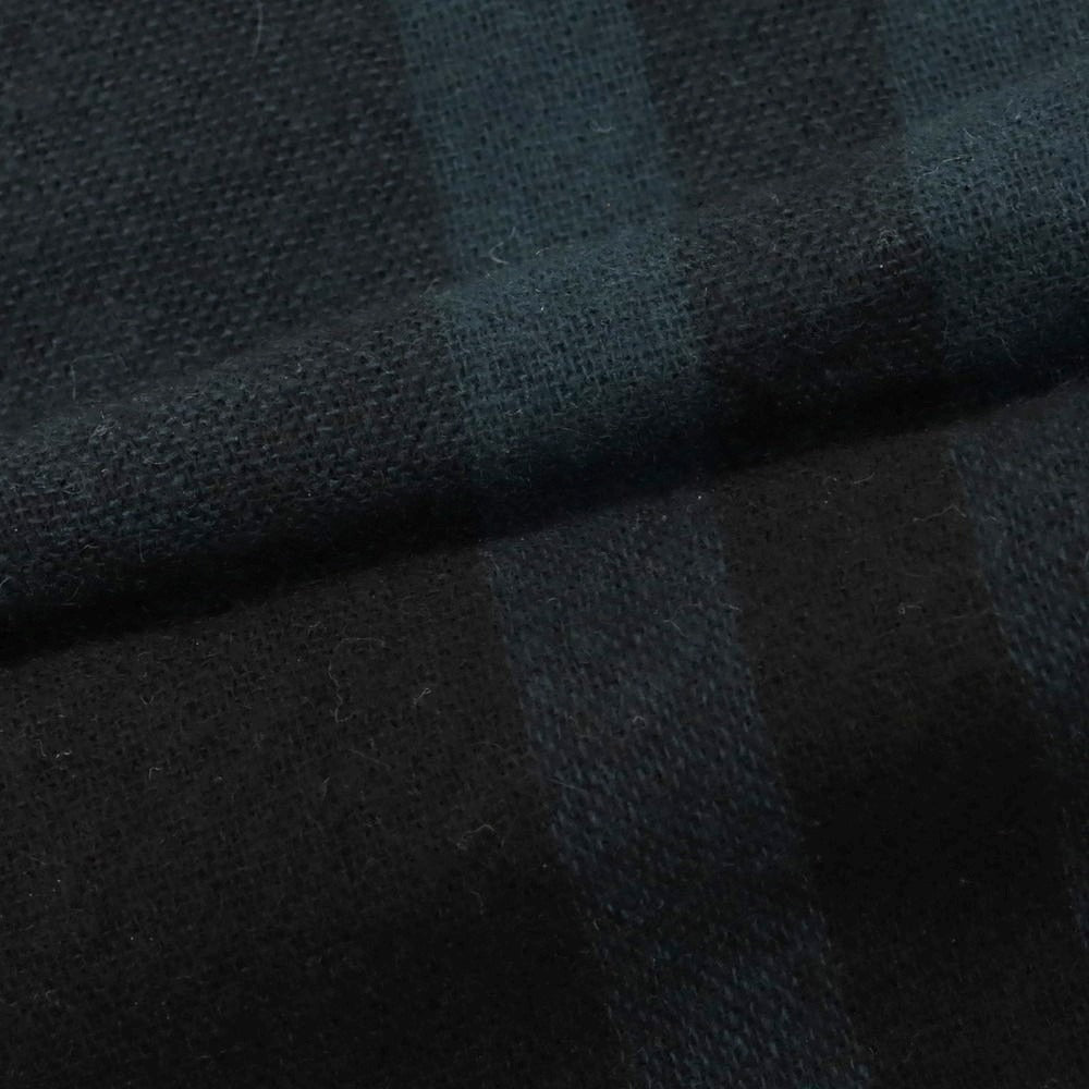 【中古】ジョンストンズ JOHNSTONS ウール ストール ブラックxグリーン【 状態ランクB 】【 ユニセックス 】