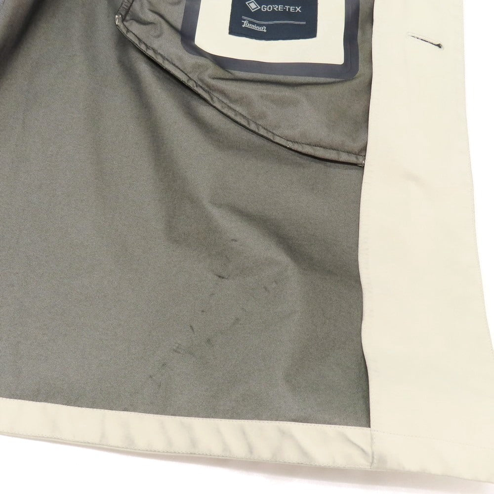 【中古】ヘルノ Herno Laminar GORE-TEX ポリエステル ステンカラーコート アイボリー【 48 】【 状態ランクD 】【 メンズ 】