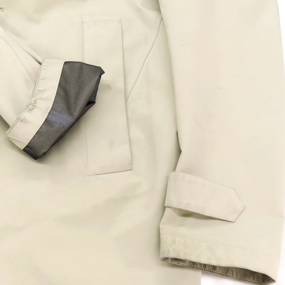 【中古】ヘルノ Herno Laminar GORE-TEX ポリエステル ステンカラーコート アイボリー【 48 】【 状態ランクD 】【 メンズ 】