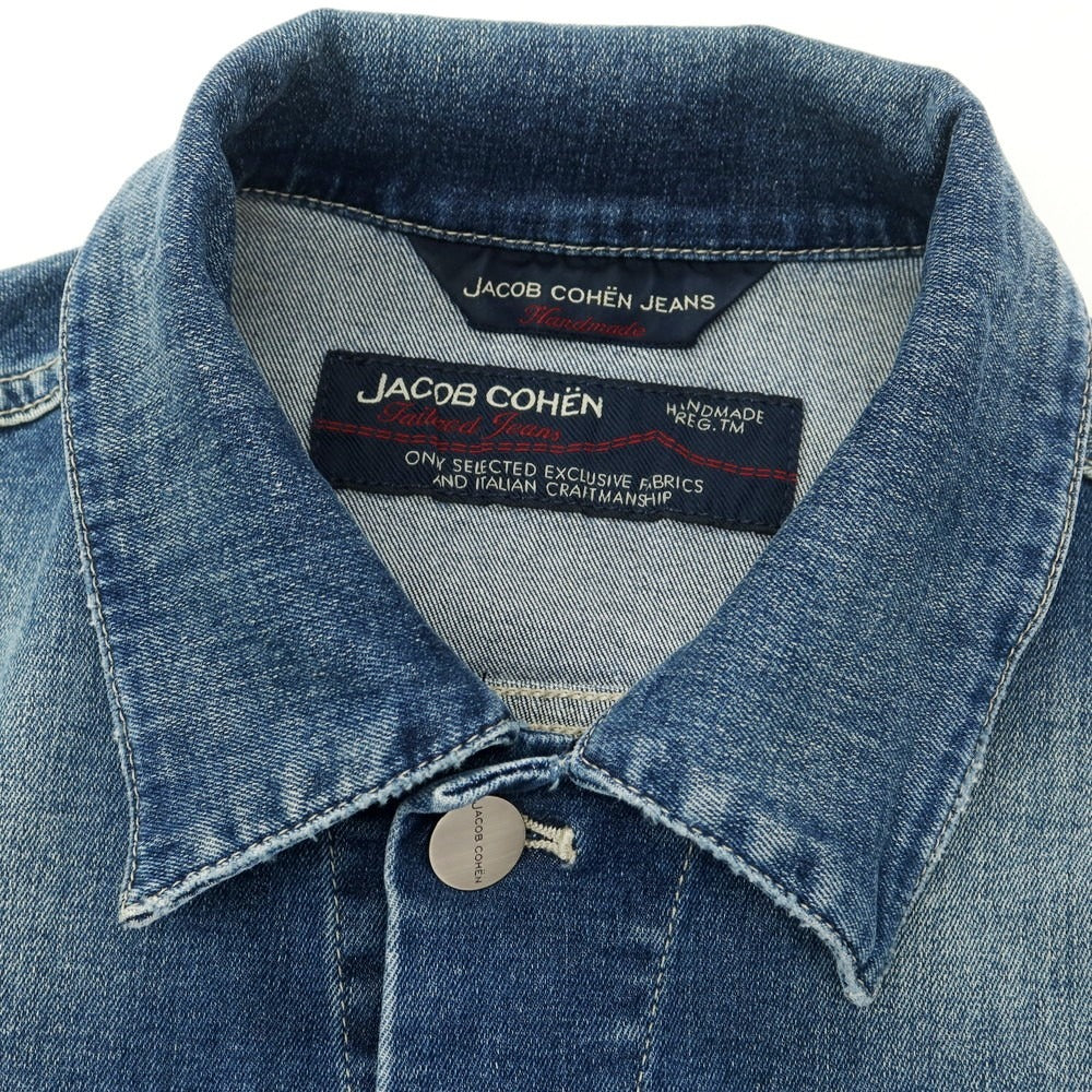 【中古】ヤコブコーエン JACOB COHEN J8032 ストレッチコットン デニムジャケット ブルー【 M 】【 状態ランクB 】【 メンズ 】