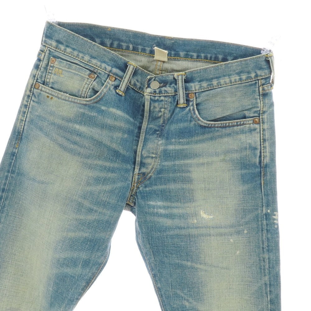 【中古】ダブルアールエル RRL DOUBLE RL ヴィンテージ加工 コットン デニムパンツ ジーンズ ブルー【 31 】【 状態ランクB 】【 メンズ 】