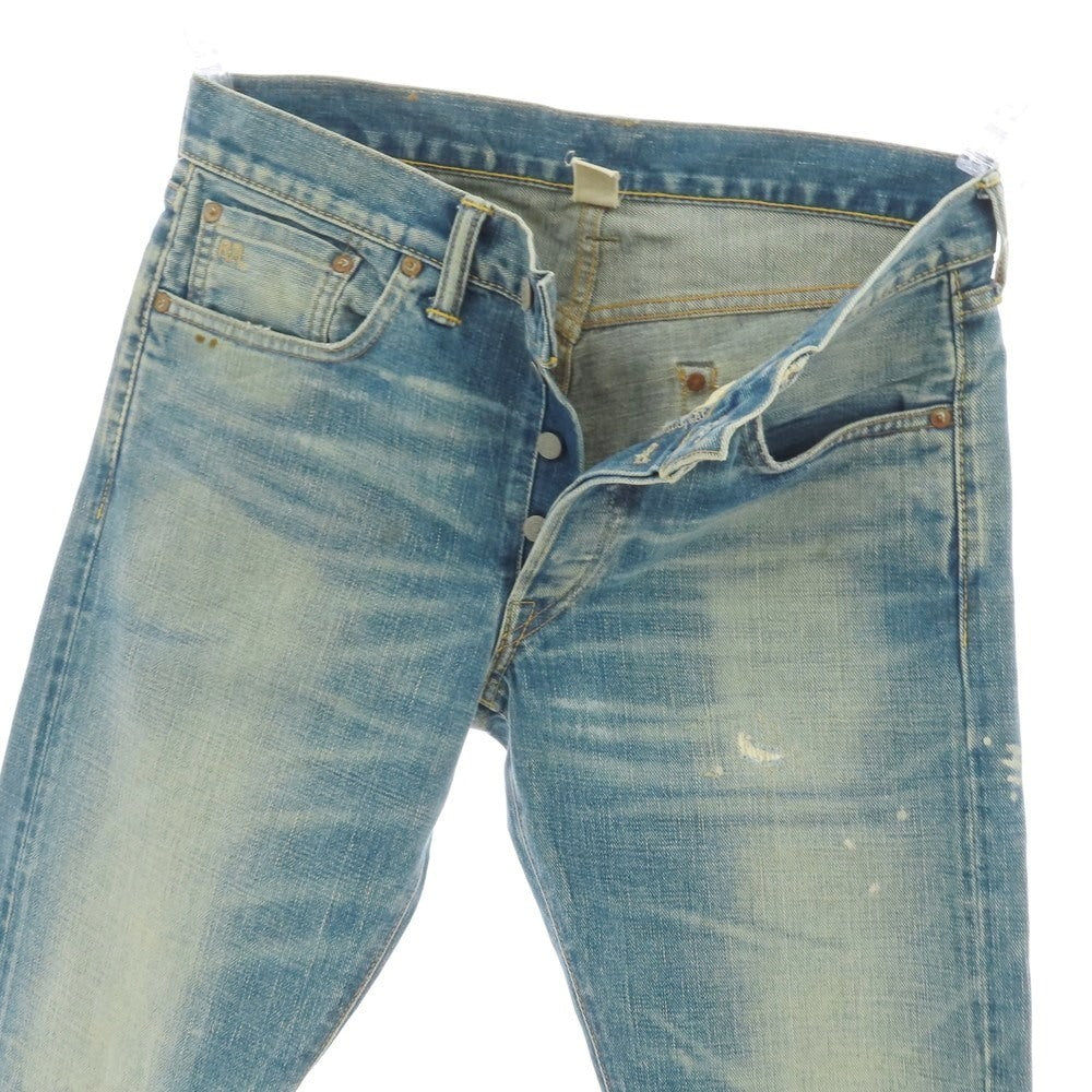 【中古】ダブルアールエル RRL DOUBLE RL ヴィンテージ加工 コットン デニムパンツ ジーンズ ブルー【 31 】【 状態ランクB 】【 メンズ 】