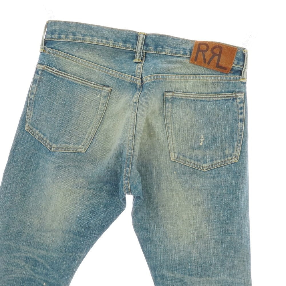 【中古】ダブルアールエル RRL DOUBLE RL ヴィンテージ加工 コットン デニムパンツ ジーンズ ブルー【 31 】【 状態ランクB 】【 メンズ 】