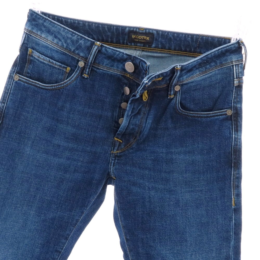 【中古】インコテックス ブルーディヴィジョン INCOTEX BLUE DIVISION ストレッチコットン デニムパンツ ジーンズ ネイビー【 30 】【 状態ランクB 】【 メンズ 】