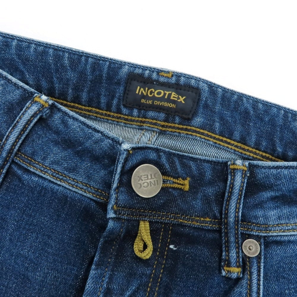 【中古】インコテックス ブルーディヴィジョン INCOTEX BLUE DIVISION ストレッチコットン デニムパンツ ジーンズ ネイビー【 30 】【 状態ランクB 】【 メンズ 】