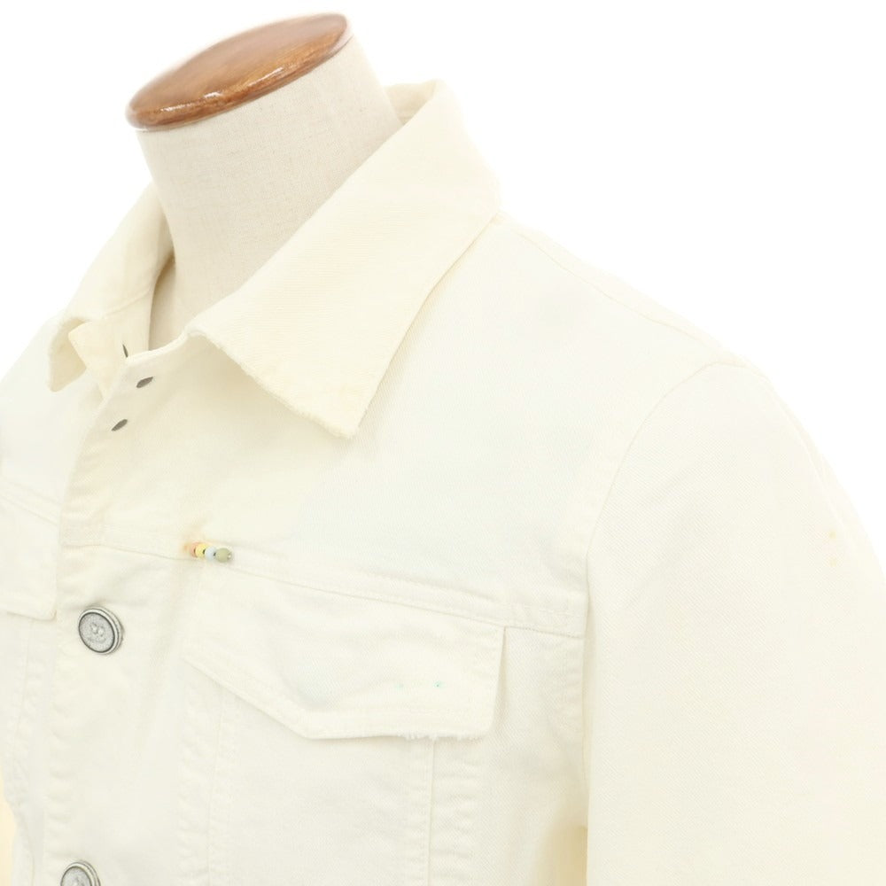 【中古】シビリア SIVIGLIA ストレッチコットン デニムジャケット ホワイト【 48 】【 状態ランクC 】【 メンズ 】