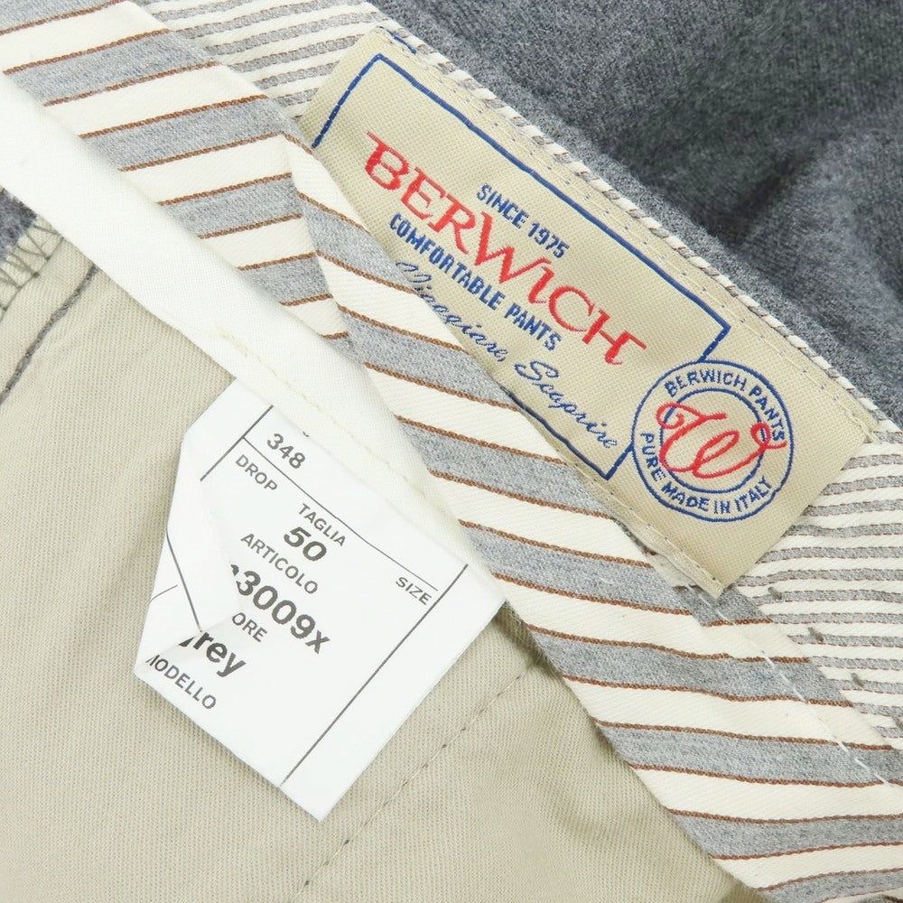 【中古】ベルウィッチ BERWICH ストレッチウール カジュアルスラックスパンツ グレー【 50 】【 状態ランクB 】【 メンズ 】