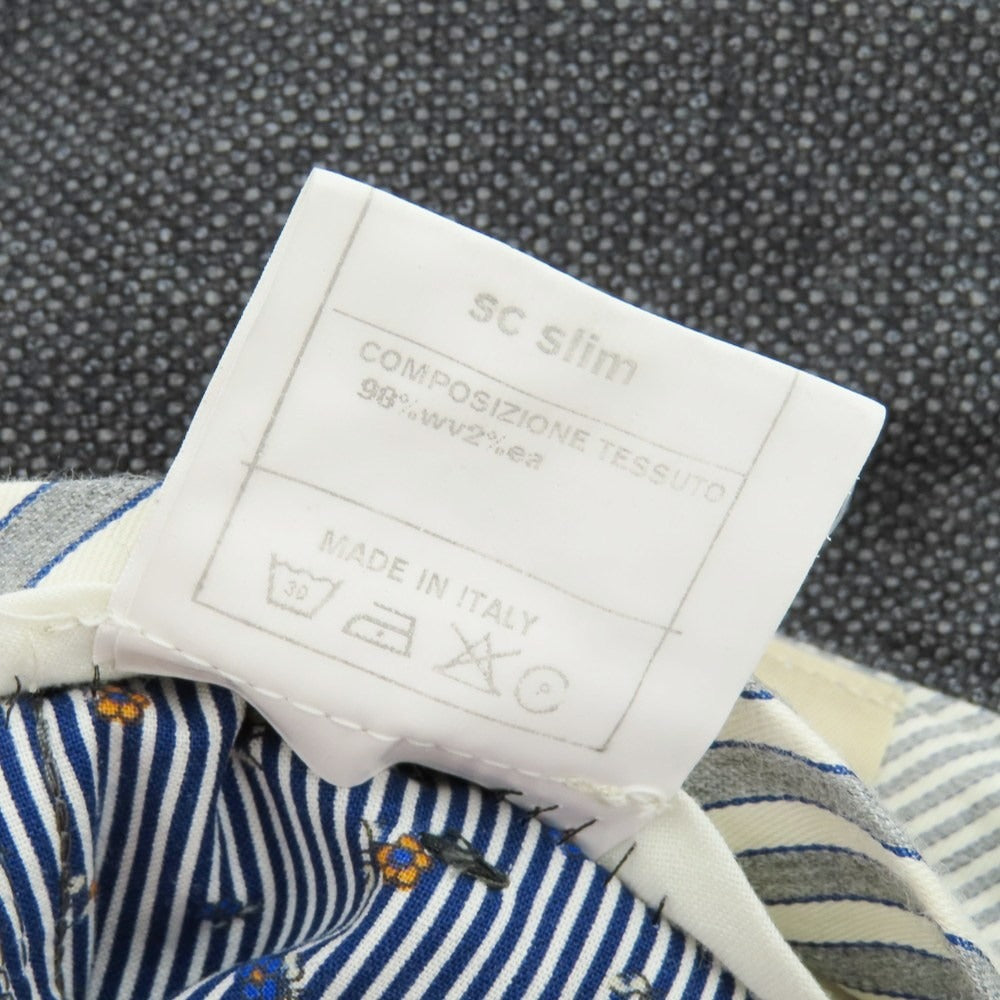 【中古】ベルウィッチ BERWICH ストレッチウール ドレススラックスパンツ ダークグレー【 50 】【 状態ランクB 】【 メンズ 】