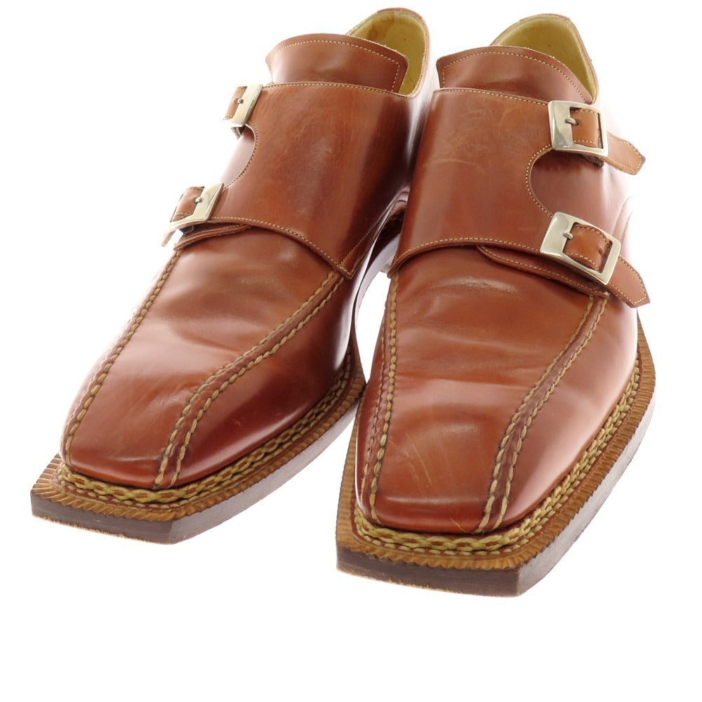 【中古】Bettini ベッティーニ ノルベジェーゼ製法 ダブルモンク ドレスシューズ ブラウン【 9 】【 状態ランクC 】【 メンズ 】