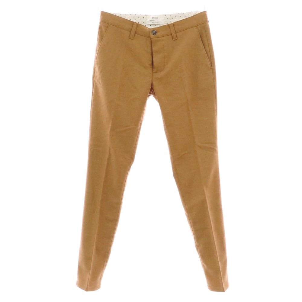 【中古】クルーナ CRUNA ウールポリエステル カジュアルスラックスパンツ ライトブラウン【 2 】【 状態ランクA 】【 メンズ 】