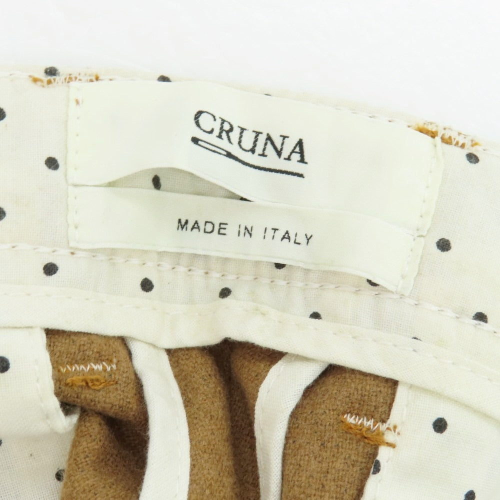 【中古】クルーナ CRUNA ウールポリエステル カジュアルスラックスパンツ ライトブラウン【 2 】【 状態ランクA 】【 メンズ 】