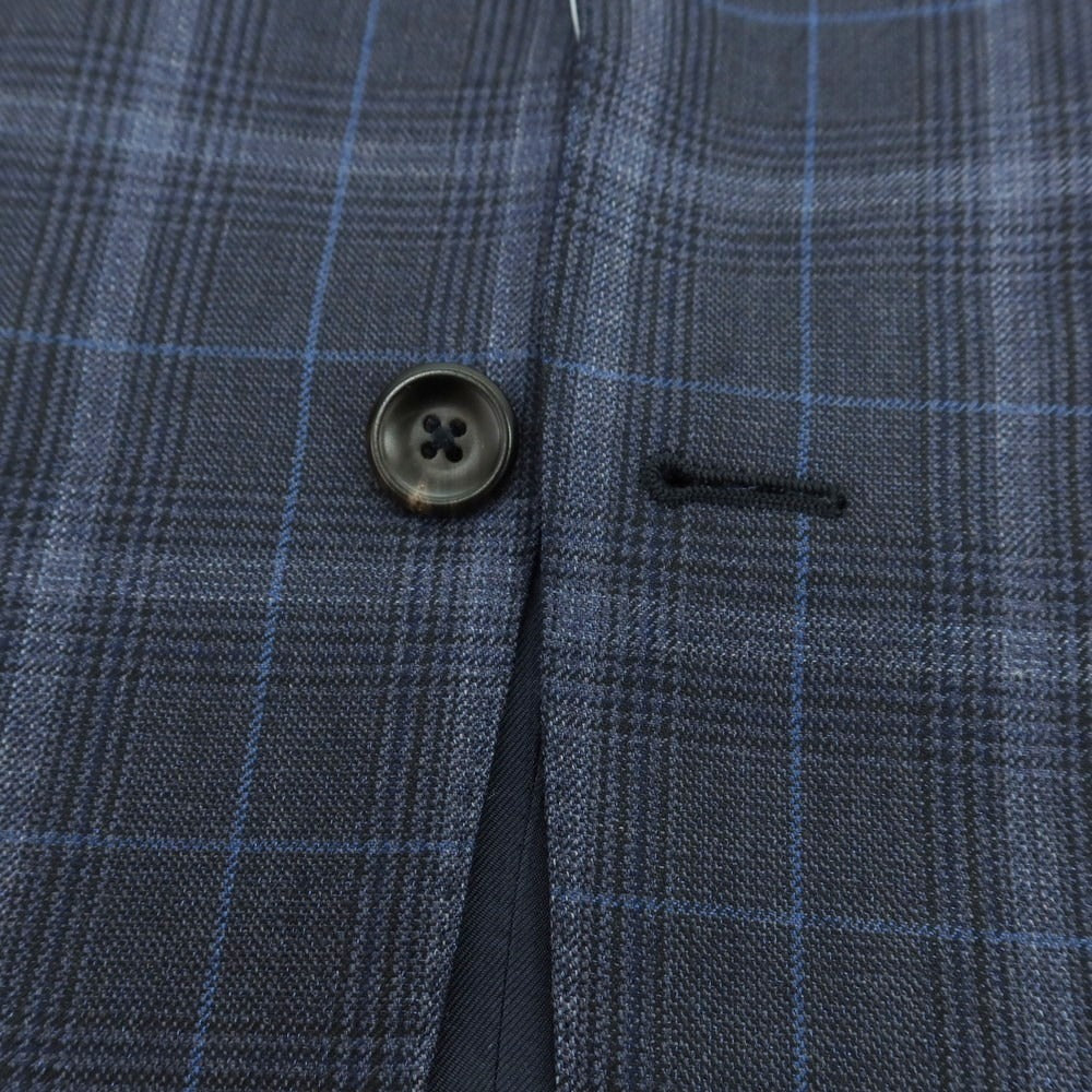 【中古】ダンヒル Dunhill ウールシルク 2つボタンスーツ ネイビー【 44 】【 状態ランクA 】【 メンズ 】