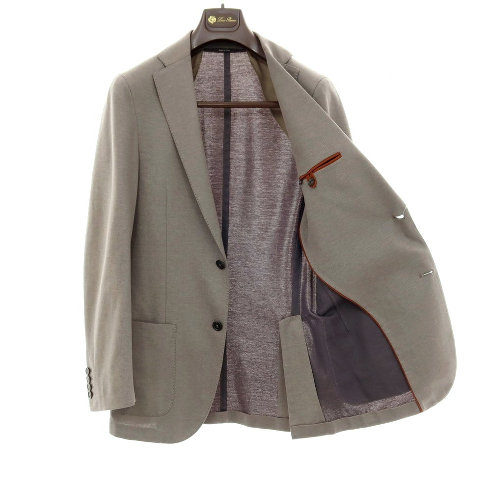 【中古】ロロピアーナ Loro Piana コットン 2つボタンスーツ グレージュ【サイズ46】【 状態ランクC 】【 メンズ 】