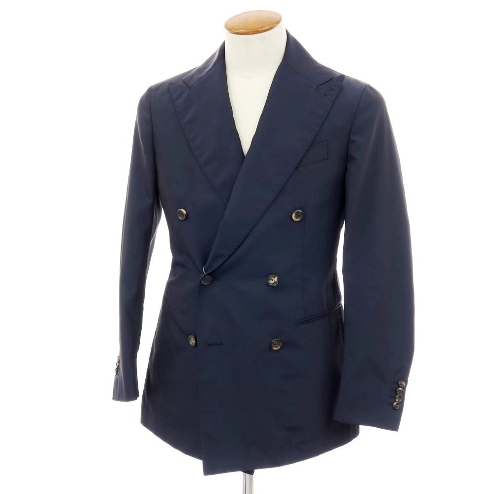 【中古】スティレ ラティーノ STILE LATINO ポリエステル ダブル テーラードジャケット ダークネイビー【サイズ46】【 状態ランクB 】【 メンズ 】