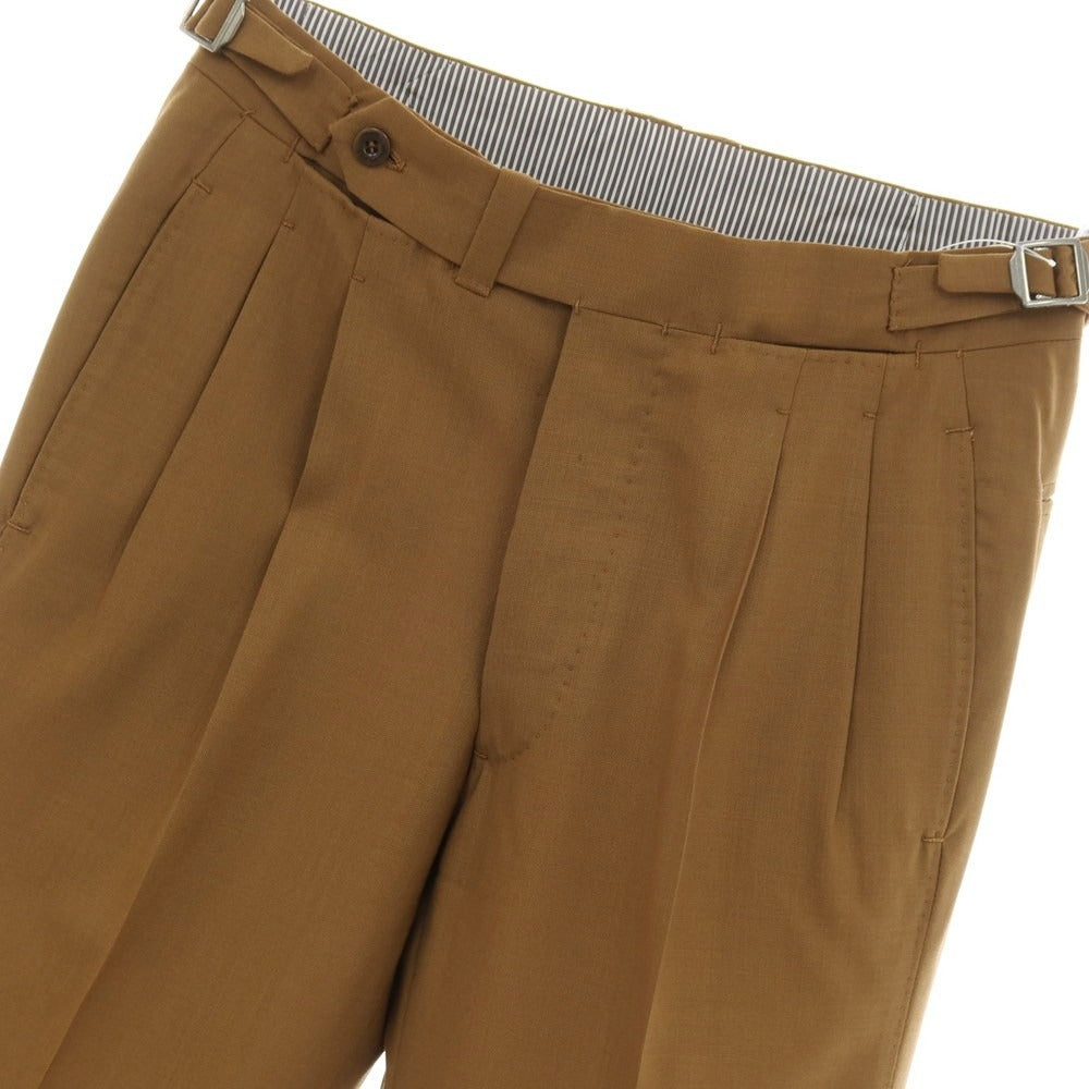 【中古】アンブロージ Ambrosi ウール ドレススラックスパンツ ブラウン【サイズ44】【 状態ランクB 】【 メンズ 】