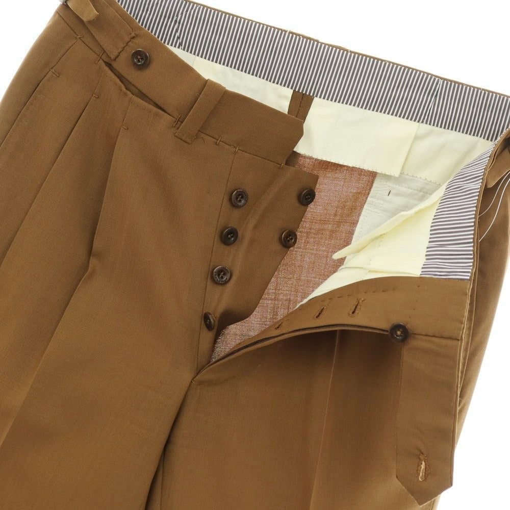【中古】アンブロージ Ambrosi ウール ドレススラックスパンツ ブラウン【サイズ44】【 状態ランクB 】【 メンズ 】
