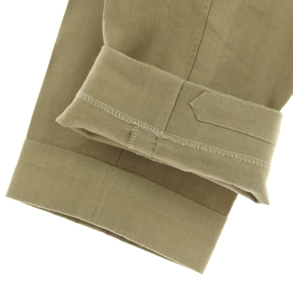 【中古】アンブロージ Ambrosi リネン カジュアルスラックスパンツ カーキオリーブ系【サイズ44】【 状態ランクB 】【 メンズ 】