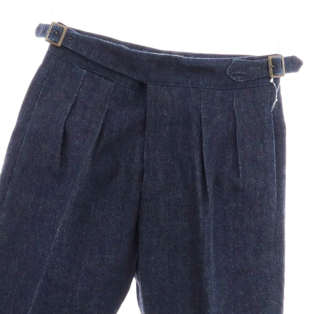 【中古】サルトリア ダルクオーレ Sartoria DAL CUORE コットン デニム カジュアルスラックスパンツ ネイビー【 46 】【 状態ランクB 】【 メンズ 】