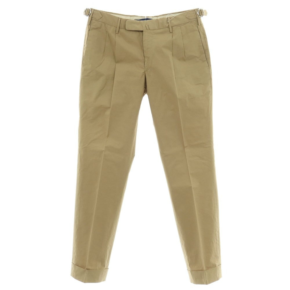 【中古】インコテックス INCOTEX ストレッチ コットン カジュアルスラックスパンツ ベージュxグリーン【サイズ48】【 状態ランクB 】【 メンズ 】
