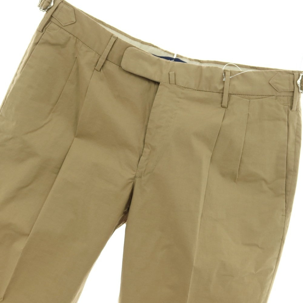 【中古】インコテックス INCOTEX ストレッチ コットン カジュアルスラックスパンツ ベージュxグリーン【サイズ48】【 状態ランクB 】【 メンズ 】