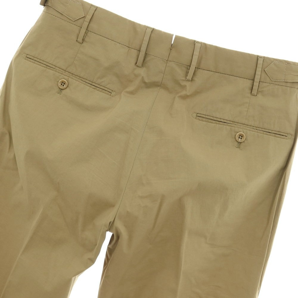 【中古】インコテックス INCOTEX ストレッチ コットン カジュアルスラックスパンツ ベージュxグリーン【サイズ48】【 状態ランクB 】【 メンズ 】