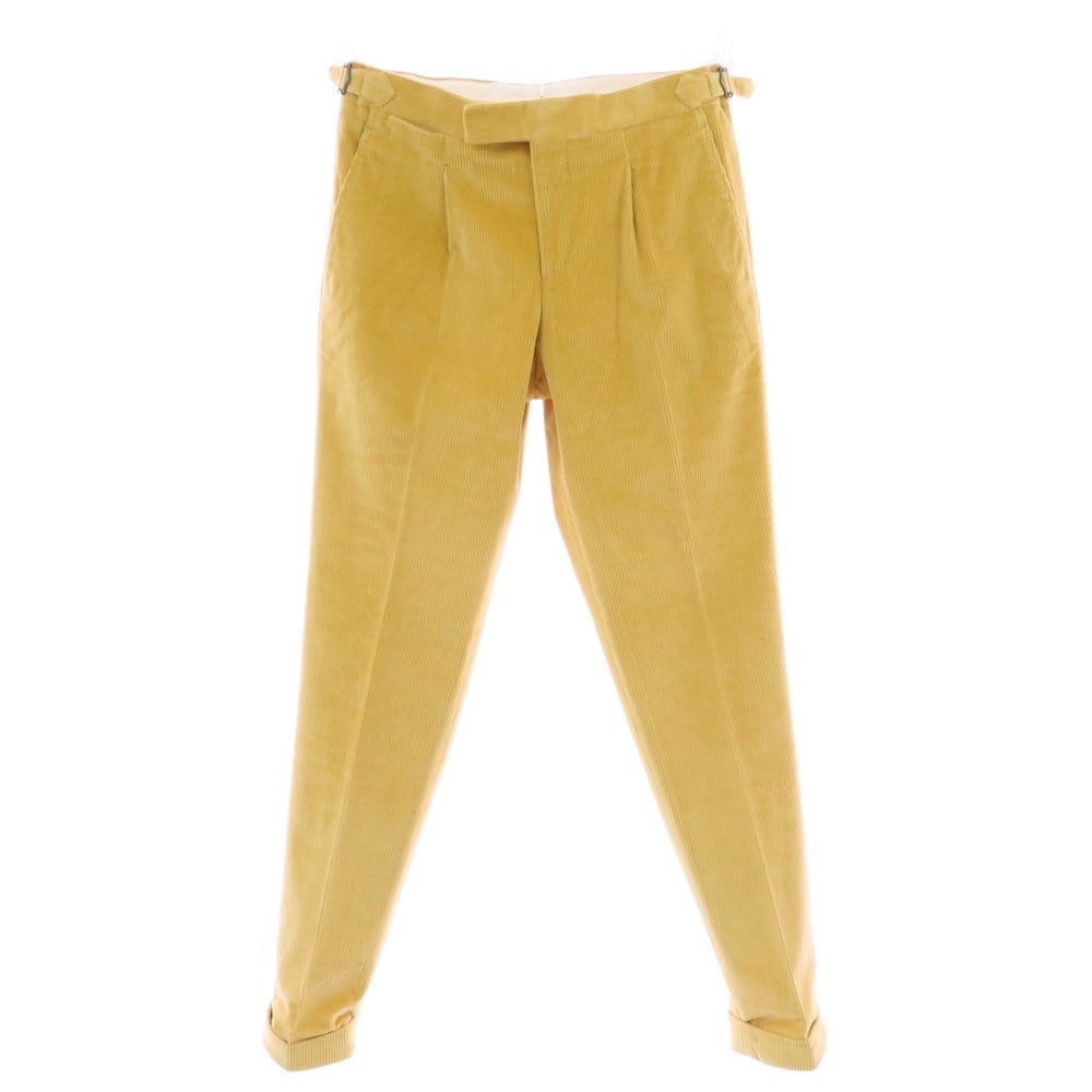 【中古】マッシモコラード Massimo Corrado コットン系 コーデュロイパンツ イエロー【 表記なし(XS位) 】【 状態ランクB 】【 メンズ 】
