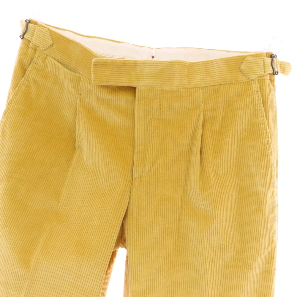 【中古】マッシモコラード Massimo Corrado コットン系 コーデュロイパンツ イエロー【 表記なし(XS位) 】【 状態ランクB 】【 メンズ 】