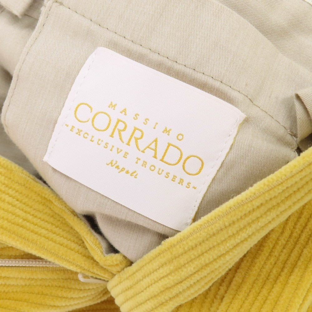 【中古】マッシモコラード Massimo Corrado コットン系 コーデュロイパンツ イエロー【 表記なし(XS位) 】【 状態ランクB 】【 メンズ 】
