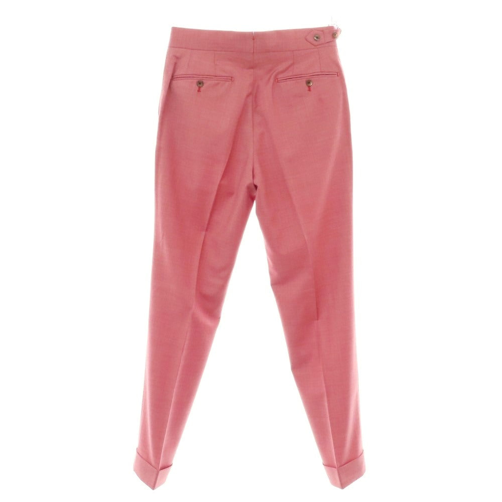 【中古】マッシモコラード Massimo Corrado Angioino SUPER120’S ウール ドレススラックスパンツ ピンク【 46 】【 状態ランクB 】【 メンズ 】