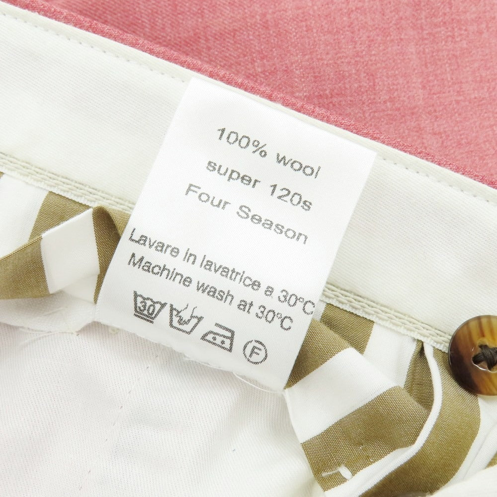 【中古】マッシモコラード Massimo Corrado Angioino SUPER120’S ウール ドレススラックスパンツ ピンク【 46 】【 状態ランクB 】【 メンズ 】