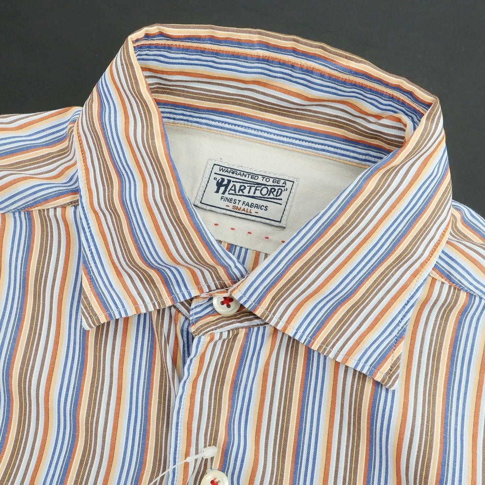 【中古】ハートフォード Hartford コットン マルチストライプ セミワイドカラー カジュアルシャツ マルチカラー【 S 】【 状態ランクB 】【 メンズ 】