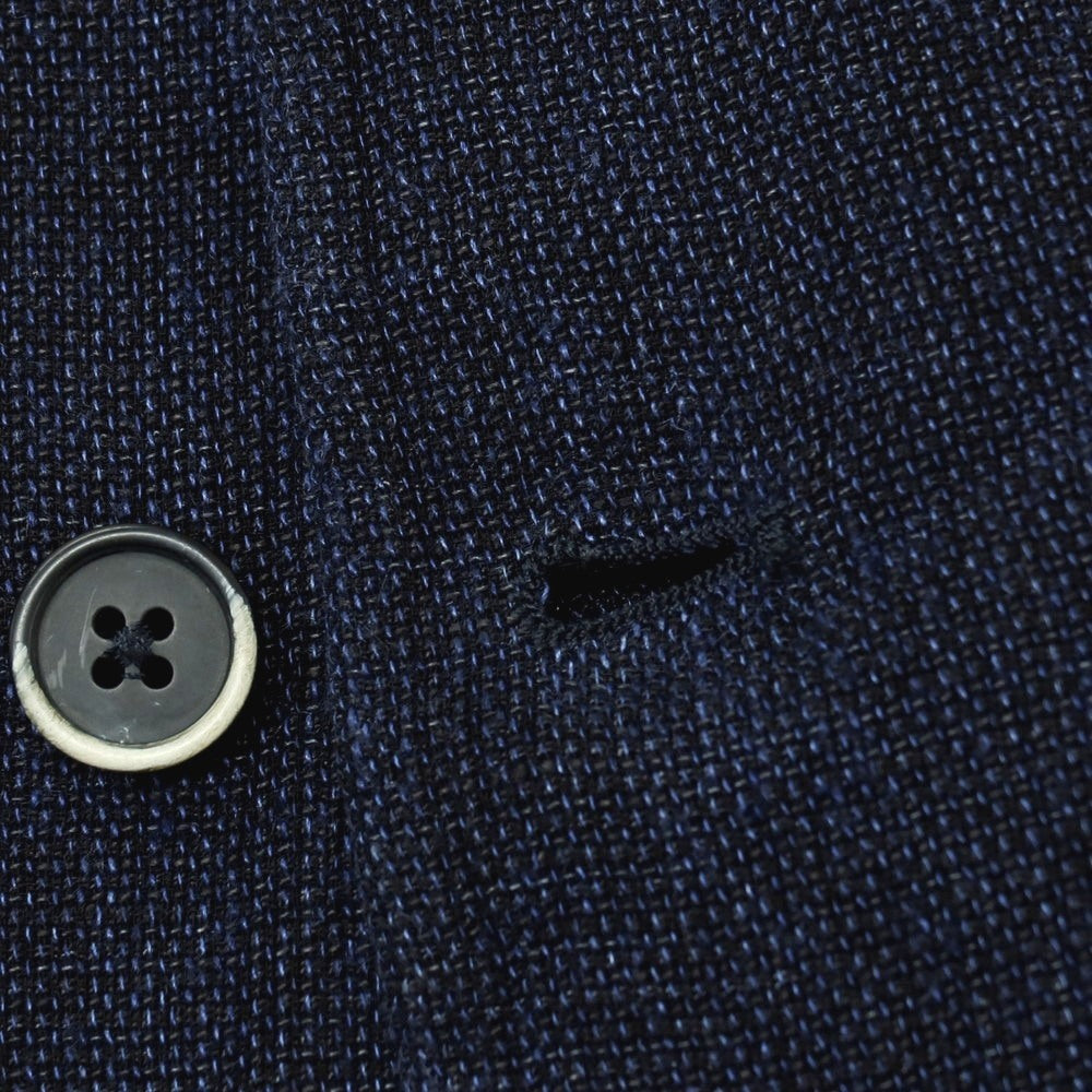 【中古】バレナ BARENA リネンコットン 半袖シャツ ネイビー【サイズ48】【 状態ランクC 】【 メンズ 】